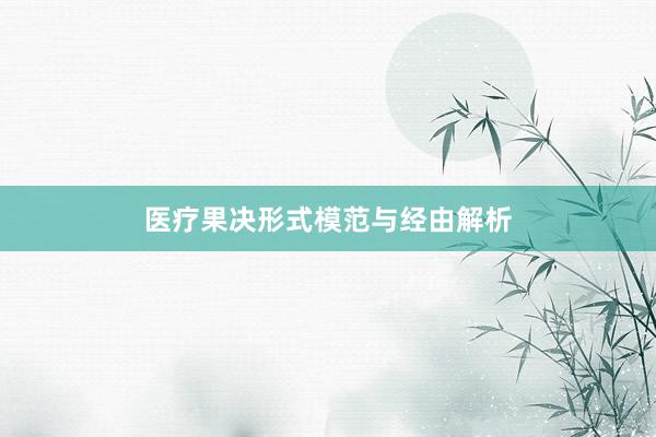 医疗果决形式模范与经由解析